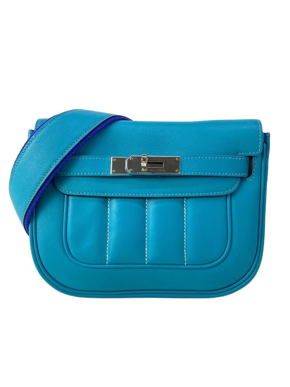 Hermes Shoulder Bag Roulis Mini Turquoise Silver